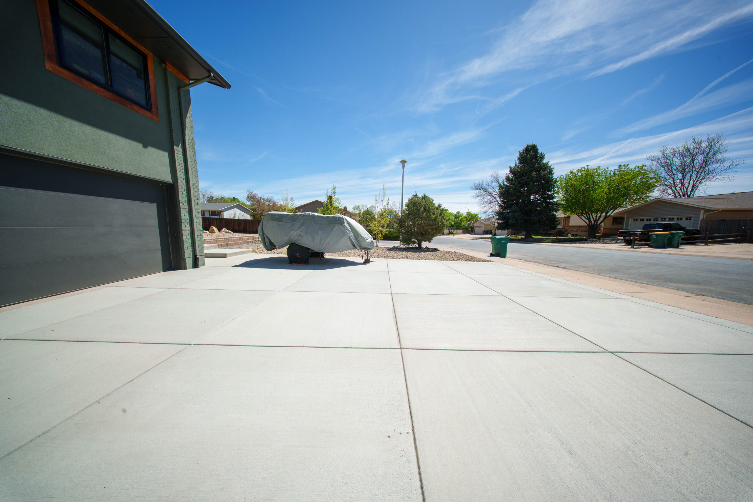 Concrete driveway