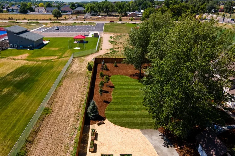Lawn renovation with fresh sod